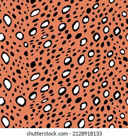 Abstract modern leopard seamless pattern. Animals trendy background. Color decorative vector stock illustration for print, card, postcard, fabric, textile. Modern ornament of stylized skin.