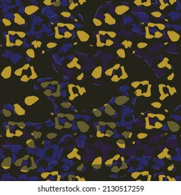 Abstract modern leopard seamless pattern. Animals trendy background. Beige and black decorative vector stock illustration for print, card, postcard, fabric, textile. Modern ornament of stylized skin.