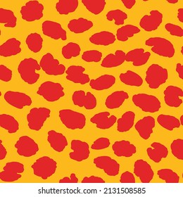 Abstract modern leopard seamless pattern. Animals trendy background. Color decorative vector stock illustration for print, card, postcard, fabric, textile. Modern ornament of stylized skin.
