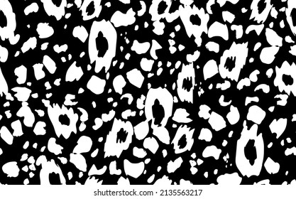 Abstract modern leopard seamless pattern. Animals trendy background. Black and white decorative vector stock illustration for print, card, postcard, fabric, textile. Modern ornament of stylized skin.