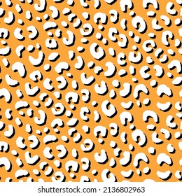 Abstract modern leopard seamless pattern. Animals trendy background. Color decorative vector stock illustration for print, card, postcard, fabric, textile. Modern ornament of stylized skin.