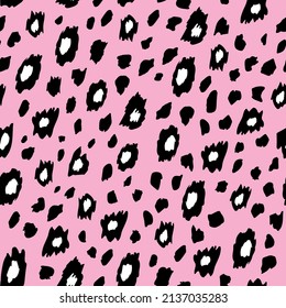 Abstract modern leopard seamless pattern. Animals trendy background. Color decorative vector stock illustration for print, card, postcard, fabric, textile. Modern ornament of stylized skin.