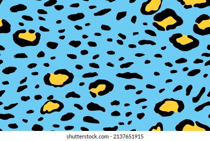 Abstract modern leopard seamless pattern. Animals trendy background. Color decorative vector stock illustration for print, card, postcard, fabric, textile. Modern ornament of stylized skin.