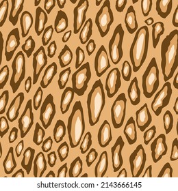 Abstract modern leopard seamless pattern. Animals trendy background. Color decorative vector stock illustration for print, card, postcard, fabric, textile. Modern ornament of stylized skin.