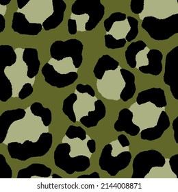 Abstract modern leopard seamless pattern. Animals trendy background. Color decorative vector stock illustration for print, card, postcard, fabric, textile. Modern ornament of stylized skin.