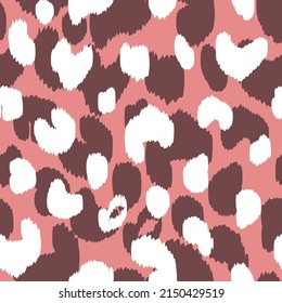 Abstract modern leopard seamless pattern. Animals trendy background. Color decorative vector stock illustration for print, card, postcard, fabric, textile. Modern ornament of stylized skin.