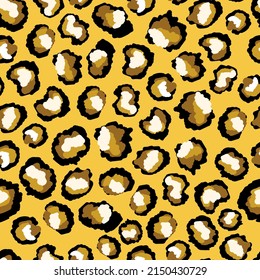 Abstract modern leopard seamless pattern. Animals trendy background. Color decorative vector stock illustration for print, card, postcard, fabric, textile. Modern ornament of stylized skin.