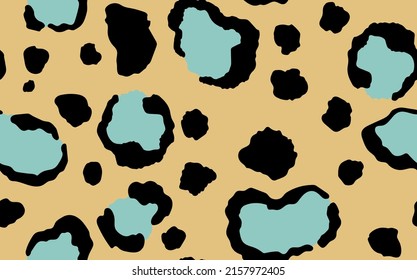 Abstract modern leopard seamless pattern. Animals trendy background. Color decorative vector stock illustration for print, card, postcard, fabric, textile. Modern ornament of stylized skin