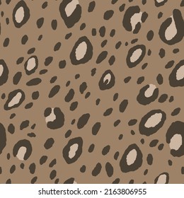 Abstract modern leopard seamless pattern. Animals trendy background. Beige decorative vector stock illustration for print, card, postcard, fabric, textile. Modern ornament of stylized skin.