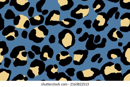 Abstract modern leopard seamless pattern. Animals trendy background. Color decorative vector stock illustration for print, card, postcard, fabric, textile. Modern ornament of stylized skin.