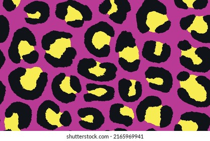 Abstract modern leopard seamless pattern. Animals trendy background. Color decorative vector stock illustration for print, card, postcard, fabric, textile. Modern ornament of stylized skin.