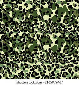 Abstract modern leopard seamless pattern. Animals trendy background. Color decorative vector stock illustration for print, card, postcard, fabric, textile. Modern ornament of stylized skin.