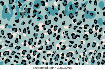 Abstract modern leopard seamless pattern. Animals trendy background. Color decorative vector stock illustration for print, card, postcard, fabric, textile. Modern ornament of stylized skin.