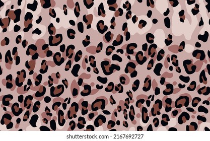 Abstract modern leopard seamless pattern. Animals trendy background. Color decorative vector stock illustration for print, card, postcard, fabric, textile. Modern ornament of stylized skin.