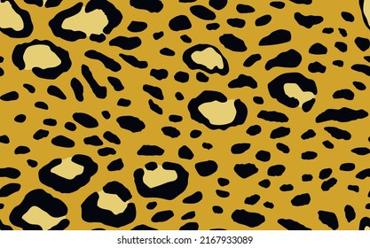 Resumen del patrón de leopardo moderno. Los animales están de moda. Ilustración decorativa del material vectorial de color para impresión, tarjeta postal, tela, textil. Ornamento moderno de piel estilizada.
