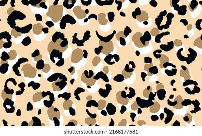 Abstract modern leopard seamless pattern. Animals trendy background. Color decorative vector stock illustration for print, card, postcard, fabric, textile. Modern ornament of stylized skin.