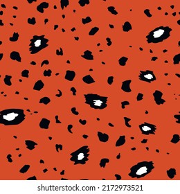 Abstract modern leopard seamless pattern. Animals trendy background. Color decorative vector stock illustration for print, card, postcard, fabric, textile. Modern ornament of stylized skin.
