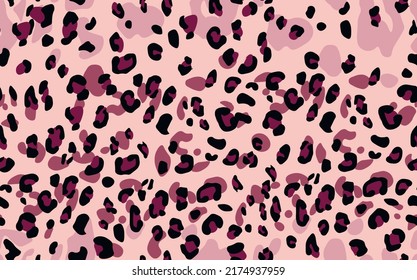 Abstract modern leopard seamless pattern. Animals trendy background. Color decorative vector stock illustration for print, card, postcard, fabric, textile. Modern ornament of stylized skin.
