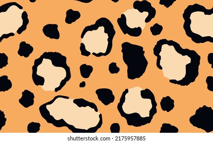Abstract modern leopard seamless pattern. Animals trendy background. Color decorative vector stock illustration for print, card, postcard, fabric, textile. Modern ornament of stylized skin.