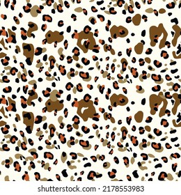 Abstract modern leopard seamless pattern. Animals trendy background. Color decorative vector stock illustration for print, card, postcard, fabric, textile. Modern ornament of stylized skin.