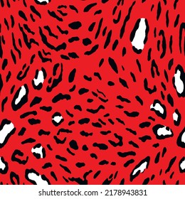 Abstract modern leopard seamless pattern. Animals trendy background. Color decorative vector stock illustration for print, card, postcard, fabric, textile. Modern ornament of stylized skin.
