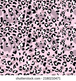 Abstract modern leopard seamless pattern. Animals trendy background. Color decorative vector stock illustration for print, card, postcard, fabric, textile. Modern ornament of stylized skin.