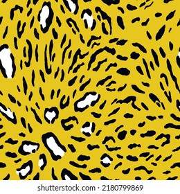 Abstract modern leopard seamless pattern. Animals trendy background. Color decorative vector stock illustration for print, card, postcard, fabric, textile. Modern ornament of stylized skin.