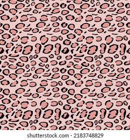 Abstract modern leopard seamless pattern. Animals trendy background. Color decorative vector stock illustration for print, card, postcard, fabric, textile. Modern ornament of stylized skin.
