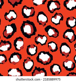 Abstract modern leopard seamless pattern. Animals trendy background. Color decorative vector stock illustration for print, card, postcard, fabric, textile. Modern ornament of stylized skin.