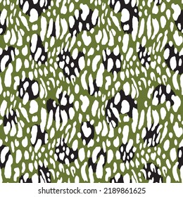Abstract modern leopard seamless pattern. Animals trendy background. Color decorative vector stock illustration for print, card, postcard, fabric, textile. Modern ornament of stylized skin.