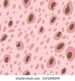 Abstract modern leopard seamless pattern. Animals trendy background. Color decorative vector stock illustration for print, card, postcard, fabric, textile. Modern ornament of stylized skin.