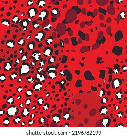 Abstract modern leopard seamless pattern with circles. Animals trendy background. Color decorative vector illustration for print, card, fabric, textile. Modern ornament of stylized skin.
