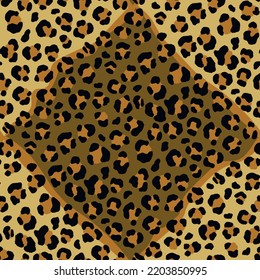 Abstract modern leopard seamless pattern. Animals trendy background. Color decorative vector stock illustration for print, card, postcard, fabric, textile. Modern ornament of stylized skin.