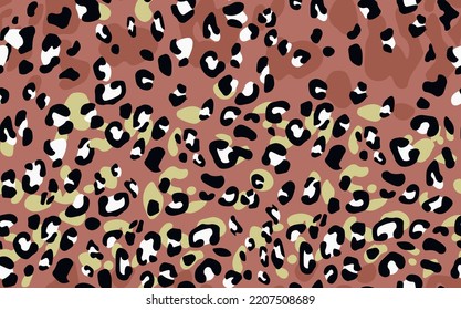 Abstract modern leopard seamless pattern. Animals trendy background. Color decorative vector stock illustration for print, card, postcard, fabric, textile. Modern ornament of stylized skin.