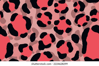 Abstract modern leopard seamless pattern. Animals trendy background. Color decorative vector stock illustration for print, card, postcard, fabric, textile. Modern ornament of stylized skin.