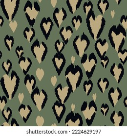 Abstract modern leopard seamless pattern. Animals trendy background. Color decorative vector stock illustration for print, card, postcard, fabric, textile. Modern ornament of stylized skin.
