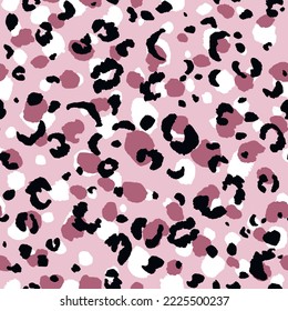 Abstract modern leopard seamless pattern. Animals trendy background. Color decorative vector stock illustration for print, card, postcard, fabric, textile. Modern ornament of stylized skin.