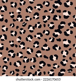 Abstract modern leopard seamless pattern. Animals trendy background. Color decorative vector stock illustration for print, card, postcard, fabric, textile. Modern ornament of stylized skin.