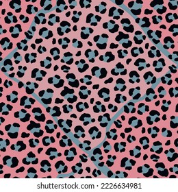 Abstract modern leopard seamless pattern. Animals trendy background. Color decorative vector stock illustration for print, card, postcard, fabric, textile. Modern ornament of stylized skin.