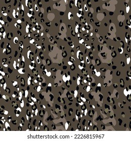 Abstract modern leopard seamless pattern. Animals trendy background. Color decorative vector stock illustration for print, card, postcard, fabric, textile. Modern ornament of stylized skin.