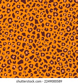 Abstract modern leopard seamless pattern. Animals trendy background. Ornament of stylized skin. Spots.