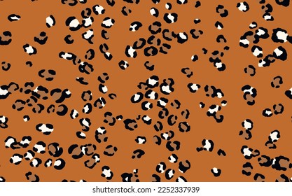 Abstract modern leopard seamless pattern. Animals trendy background. Color decorative vector stock illustration for print, card, postcard, fabric, textile. Modern ornament of stylized skin.