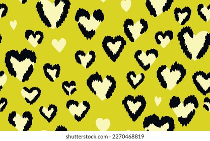 Abstract modern leopard seamless pattern. Animals trendy background. Color decorative vector stock illustration for print, card, postcard, fabric, textile. Modern ornament of stylized skin.