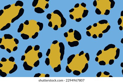 Abstract modern leopard seamless pattern. Animals trendy background. Color decorative vector stock illustration for print, card, postcard, fabric, textile. Modern ornament of stylized skin.