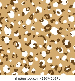 Abstract modern leopard seamless pattern. Animals trendy background. Color decorative vector stock illustration for print, card, postcard, fabric, textile. Modern ornament of stylized skin.