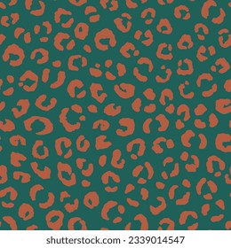 Abstract modern leopard seamless pattern. Animals trendy background. Color decorative vector stock illustration for print, card, postcard, fabric, textile. Modern ornament of stylized skin.