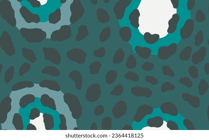 Abstract modern leopard seamless pattern. Animals trendy background. Color decorative vector stock illustration for print, card, postcard, fabric, textile. Modern ornament of stylized skin.