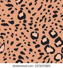 Abstract modern leopard seamless pattern. Animals trendy background. Color decorative vector stock illustration for print, card, postcard, fabric, textile. Modern ornament of stylized skin.