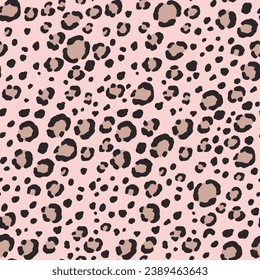 Abstract modern leopard seamless pattern. Animals trendy background. Color decorative vector stock illustration for print, card, postcard, fabric, textile. Modern ornament of stylized skin.