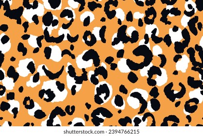 Abstract modern leopard seamless pattern. Animals trendy background. Color decorative vector stock illustration for print, card, postcard, fabric, textile. Modern ornament of stylized skin.